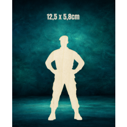 Żołnierz 12,5cm (komandos) obrys, sklejka 3mm